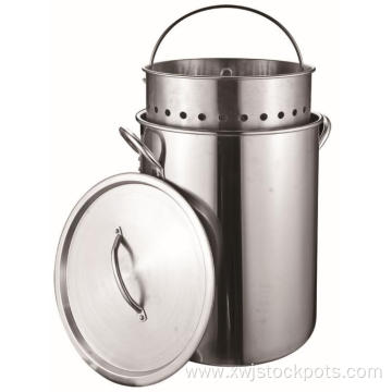 Large capacity stainless steel turkey cookware pot